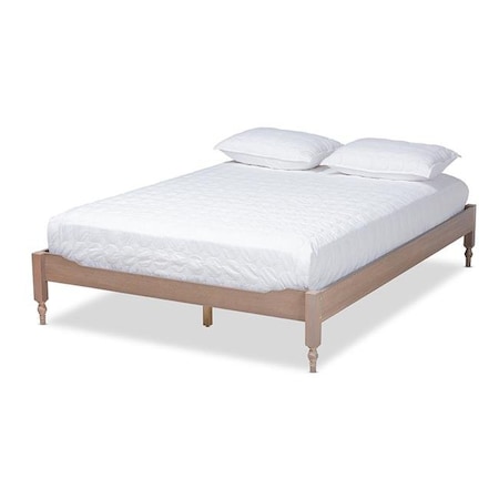 Baxton Studio Baxton Studio MG0011-Antique Oak-Full Laure French Bohemian Antique Oak Finished Wood Full Size Platform Bed Frame MG0011-Antique Oak-Full